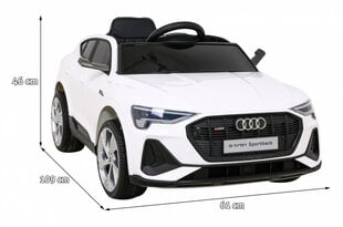 Одноместный электромобиль Audi E-tron Sportback, белый цена и информация | Электромобили для детей | pigu.lt