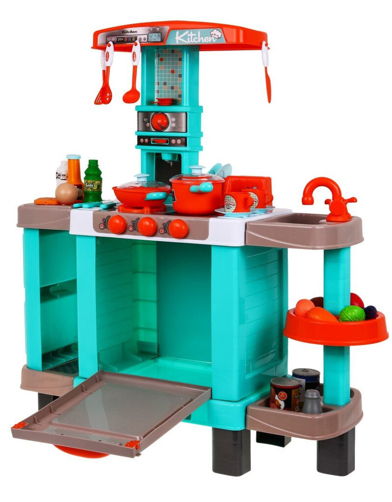 Didelė žaislinė virtuvė su priedais kaina ir informacija | Žaislai mergaitėms | pigu.lt