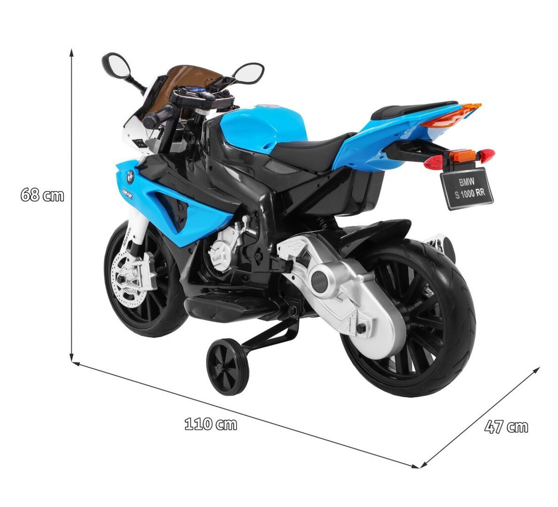 Elektrinis motociklas BMW S1000 RR, mėlynas kaina ir informacija | Elektromobiliai vaikams | pigu.lt