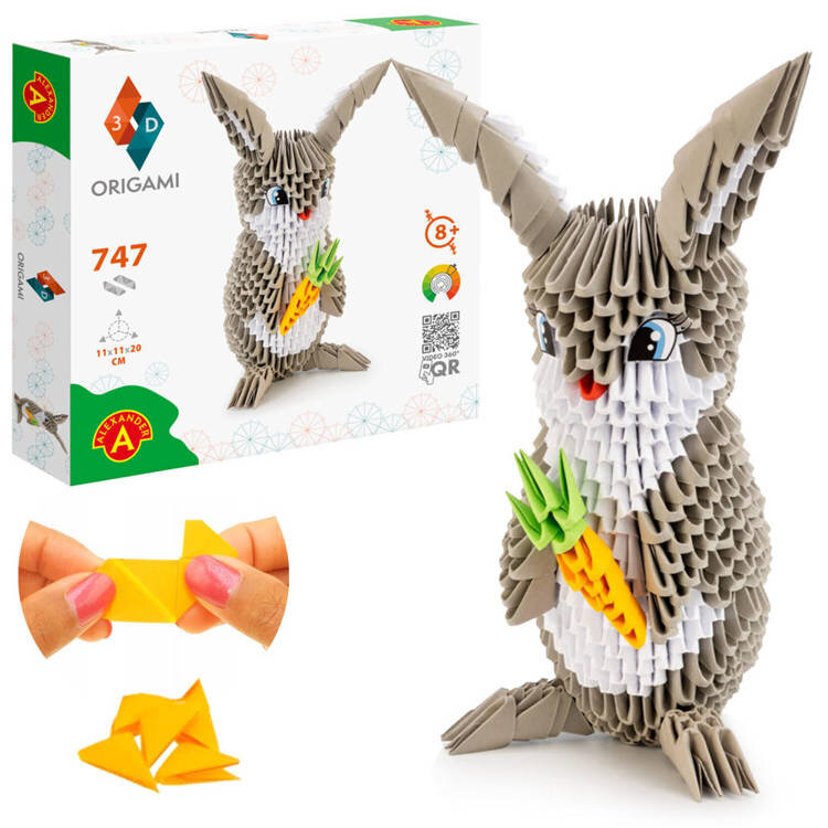 Alexander 3D origami kūrybinis rinkinys, zuikis kaina ir informacija | Lavinamieji žaislai | pigu.lt