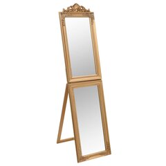 vidaXL Laisvai pastatomas veidrodis, auksinės spalvos, 50x200cm kaina ir informacija | Veidrodžiai | pigu.lt