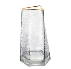 Vaza stiklinė 22x13 cm kaina ir informacija | Vazos | pigu.lt