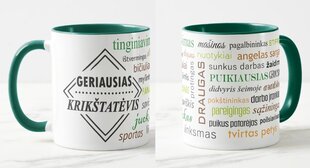 Keramikinis puodelis Geriausias krikštatėvis kaina ir informacija | Originalūs puodeliai | pigu.lt