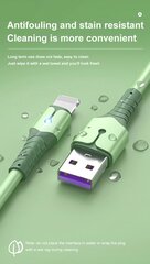 Светящийся кабель USB для телефона, зеленый, 1.5 м цена и информация | Кабели для телефонов | pigu.lt