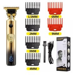 Металлический беспроводной триммер-бритва для волос и бороды LIVMAN VINTAGE T9, с LCD дисплеем цена и информация | Машинки для стрижки волос | pigu.lt