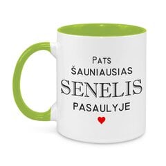 Keramikinis puodelis Pats šauniausias Senelis pasaulyje kaina ir informacija | Originalūs puodeliai | pigu.lt