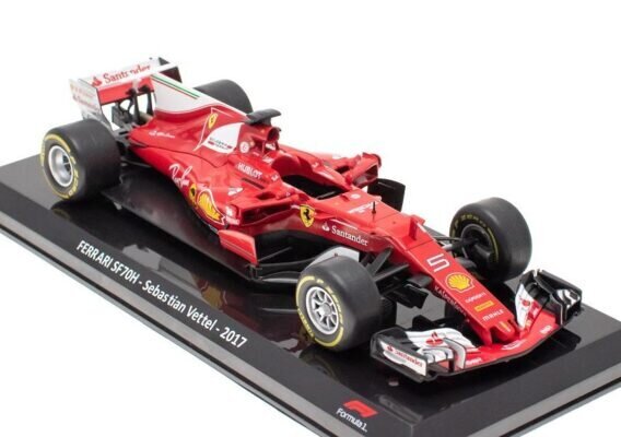 Automobilio modelis Ferrari SF70H Sebastian Vettel 2017 kaina ir informacija | Kolekciniai modeliukai | pigu.lt