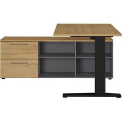 Письменный стол 4243, черный/коричневый цвет цена и информация | Компьютерные, письменные столы | pigu.lt