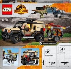 76951 LEGO® Jurassic World Piroraptoriaus ir dilofozauro transporteris kaina ir informacija | Konstruktoriai ir kaladėlės | pigu.lt