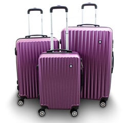 Lagaminų rinkinys M, L, XL, violetinis kaina ir informacija | Lagaminai, kelioniniai krepšiai | pigu.lt