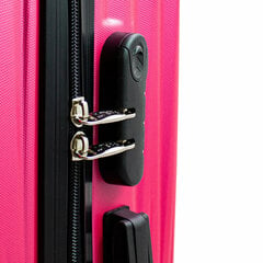 Набор чемоданов, 3 шт., розовый цена и информация | Чемоданы, дорожные сумки | pigu.lt