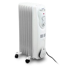Электрический масляный радиатор 1500Вт Белый 7 ребер L BITUXX цена и информация | Обогреватели | pigu.lt