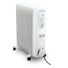 Электрический масляный радиатор 2500 Вт Белый 9 ребер XXL BITUXX цена и информация | Обогреватели | pigu.lt