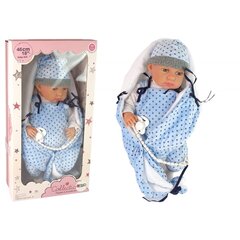 Baby Doll lėlė 46 cm mėlyna Lean toys kaina ir informacija | Žaislai mergaitėms | pigu.lt