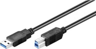 EDM USB A į USB B kabelis EDM juodas 1,8 m kaina ir informacija | Kabeliai ir laidai | pigu.lt