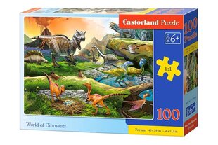 Dėlionė Dinozaurų pasaulis Castorland, 100 d. kaina ir informacija | Dėlionės (puzzle) | pigu.lt