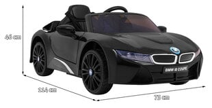 Одноместный электромобиль BMW I8 LIFT, черный цена и информация | BMW Товары для детей и младенцев | pigu.lt