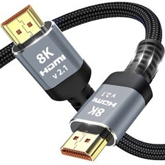 HDMI - кабель HDMI Izoxis HDMI 2.1 8K 60 Гц 4K 120 Гц, 2 м  цена и информация | Кабели и провода | pigu.lt