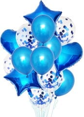 Mėlynų balionų rinkinys, 14vnt. kaina ir informacija | Balionai | pigu.lt