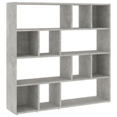 vidaXL Spintelė knygoms/kambario pertvara, betono pilka, 105x24x102cm kaina ir informacija | Lentynos | pigu.lt