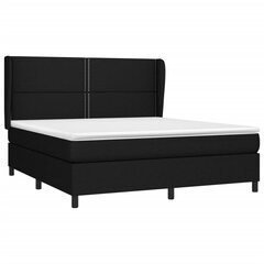 Кровать с пружинами и матрасом, 160х200 см, черный цена и информация | Кровати | pigu.lt