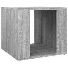 vidaXL Naktinis staliukas, pilkas ąžuolo, 41x40x36cm, apdirbta mediena kaina ir informacija | Spintelės prie lovos | pigu.lt