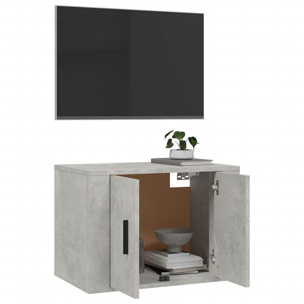 vidaXL Sieninė televizoriaus spintelė, betono pilka, 57x34,5x40cm kaina ir informacija | TV staliukai | pigu.lt