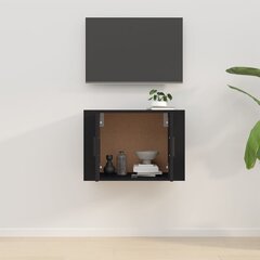 vidaXL Sieninė televizoriaus spintelė, juodos spalvos, 57x34,5x40cm kaina ir informacija | TV staliukai | pigu.lt