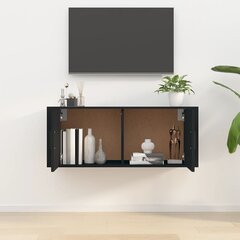 vidaXL Sieninė televizoriaus spintelė, juoda, 100x34,5x40cm kaina ir informacija | TV staliukai | pigu.lt