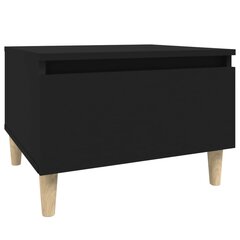 vidaXL Šoninis staliukas, juodos spalvos, 50x46x35cm, apdirbta mediena цена и информация | Журнальные столики | pigu.lt