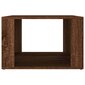 vidaXL Naktinis staliukas, rudas ąžuolo, 57x55x36cm, apdirbta mediena kaina ir informacija | Spintelės prie lovos | pigu.lt