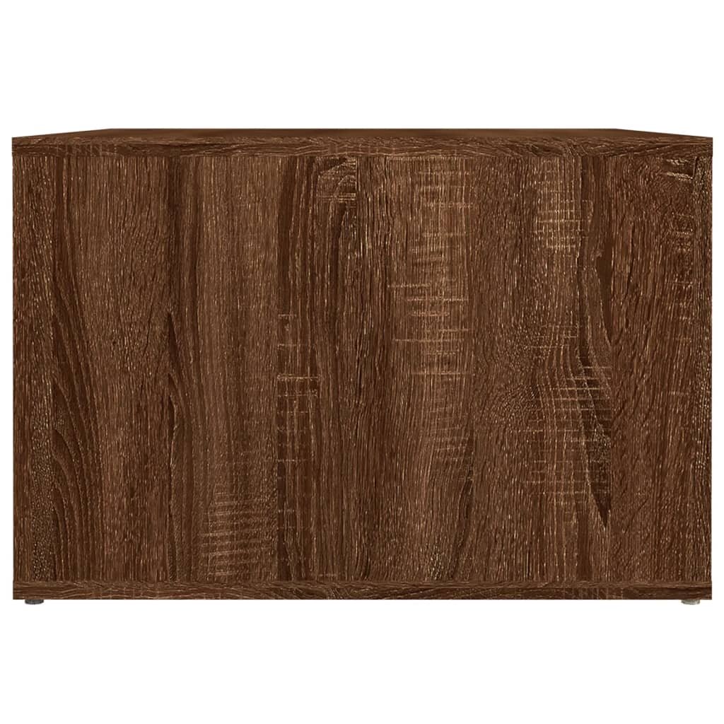 vidaXL Naktinis staliukas, rudas ąžuolo, 57x55x36cm, apdirbta mediena kaina ir informacija | Spintelės prie lovos | pigu.lt