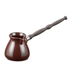 Керамическая кофейная турка/джезва/ибрик «Inove» со съёмной 
деревянной ручкой ,объем 300 мл, шоколадный цвет цена и информация | Чайники, кофейники | pigu.lt