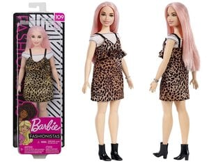Lėlė Barbie leopardo suknele, Mattel kaina ir informacija | Žaislai mergaitėms | pigu.lt
