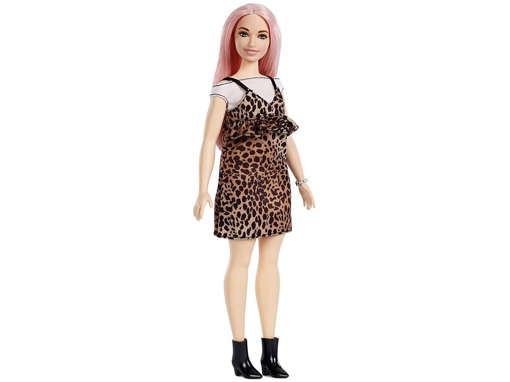 Lėlė Barbie leopardo suknele, Mattel kaina ir informacija | Žaislai mergaitėms | pigu.lt