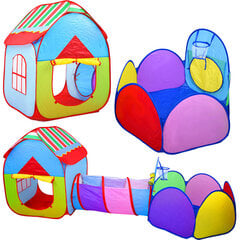 Палатка-туннель 3 в 1 цена и информация | Детские игровые домики | pigu.lt