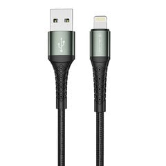 Jellico B12 nailono pintas iPhone & iPad Lightning prie USB duomenų ir greitas 3.1A įkroviklio laidas 2m juodas kaina ir informacija | Kabeliai ir laidai | pigu.lt