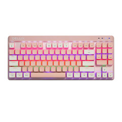 Игровая клавиатура Deluxe KM18DB RGB (бело-розовая) цена и информация | Клавиатуры | pigu.lt