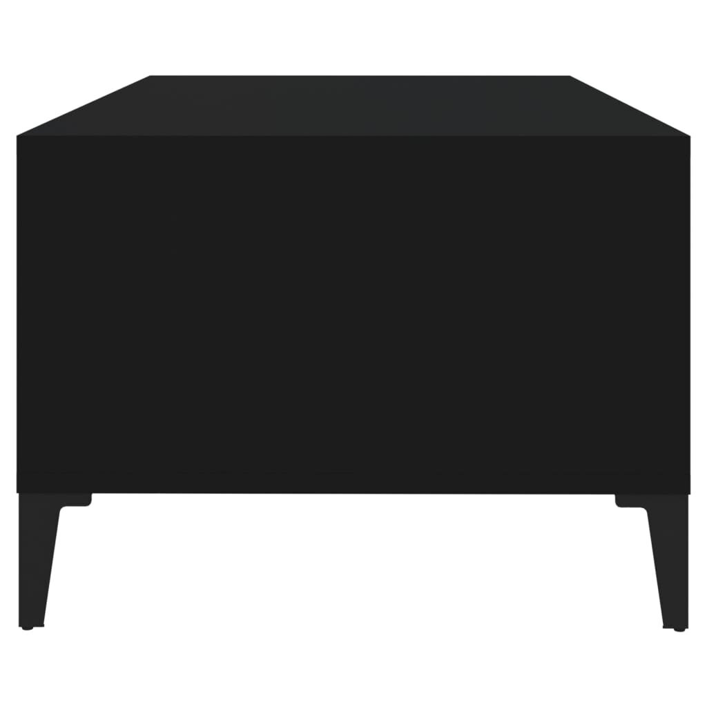 Kavos staliukas VidaXL, 90x50x36,5cm, juodas kaina ir informacija | Kavos staliukai | pigu.lt