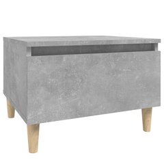vidaXL Šoninis staliukas, betono pilkas, 50x46x35cm, apdirbta mediena kaina ir informacija | Kavos staliukai | pigu.lt