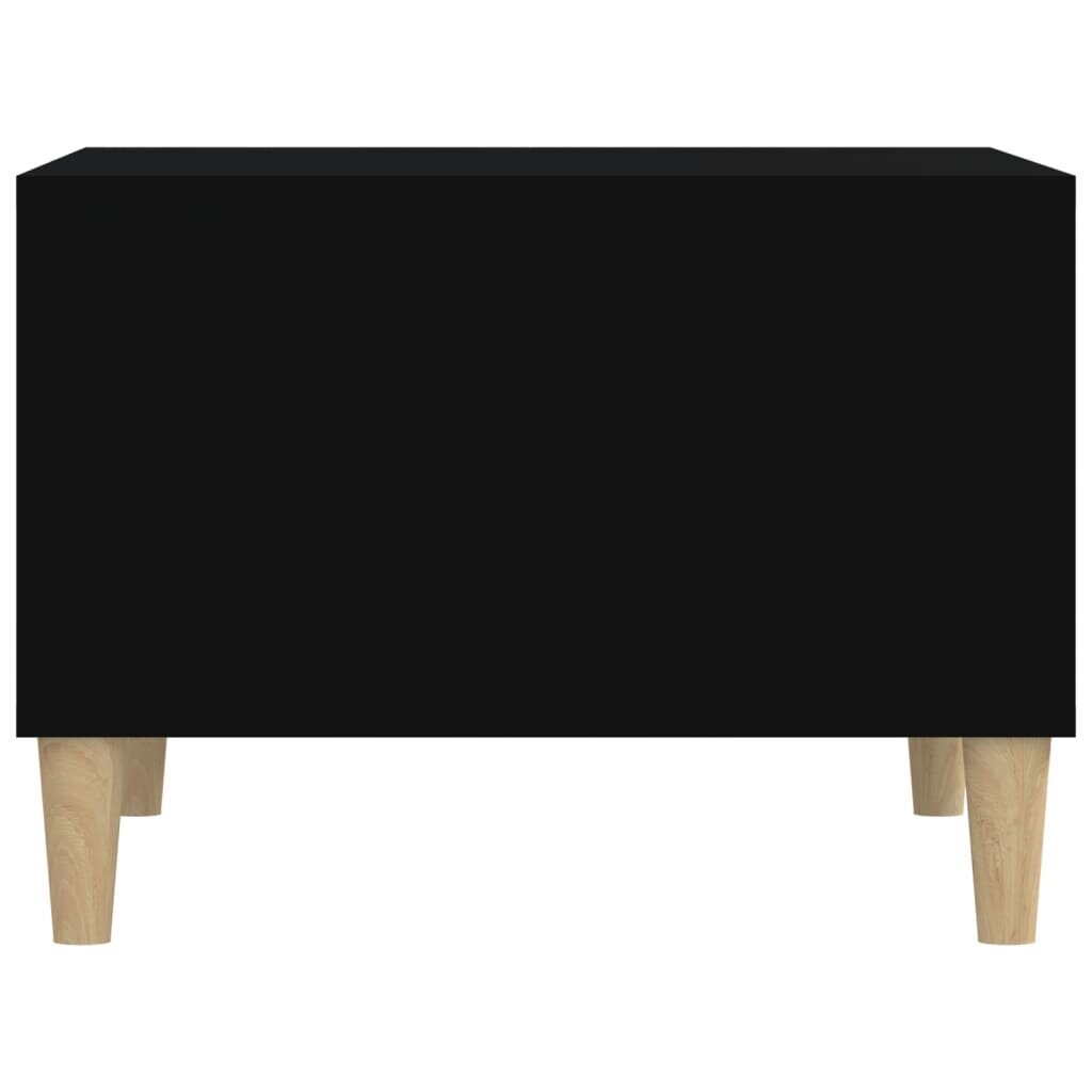 Kavos staliukas VidaXL,60x50x36,5cm, juodas, kaina ir informacija | Kavos staliukai | pigu.lt