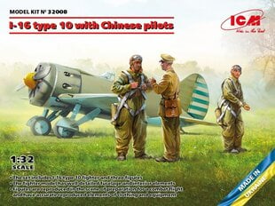 Klijuojamas modelis ICM 32008 I-16 type 10 with Chinese Pilots 1/32 kaina ir informacija | Klijuojami modeliai | pigu.lt