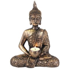 Žvakidė Sėdintis Tailando Budha, 27cm цена и информация | Подсвечники, свечи | pigu.lt