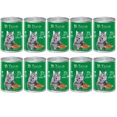 Кусочки курицы в соусе для взрослых кошек всех пород Dr. Trend., 10 x 400 г цена и информация | Консервы для кошек | pigu.lt