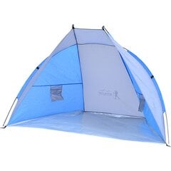 Пляжная палатка, 200x100x105 см, синяя/серая цена и информация | Палатки | pigu.lt