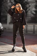 Moteriškos kelnės su dekoratyviniu užsegimu цена и информация | Женские брюки | pigu.lt