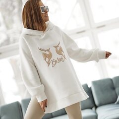 Moteriškas šiltas laisvo stiliaus džemperis su kapišonu kaina ir informacija | Džemperiai moterims | pigu.lt