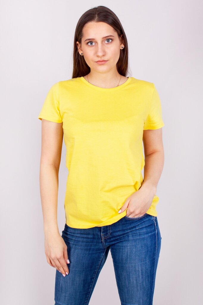 Moteriški marškinėliai YoClub PK-027, geltona kaina ir informacija | Marškinėliai moterims | pigu.lt