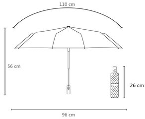 Женский складной зонт, KR19 цена и информация | Женские зонты | pigu.lt