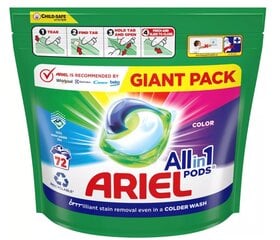 Ariel All-in-1 PODS Colour skalbimo kapsulės, 72 skalbimai kaina ir informacija | Ariel Virtuvės, buities, apyvokos prekės | pigu.lt